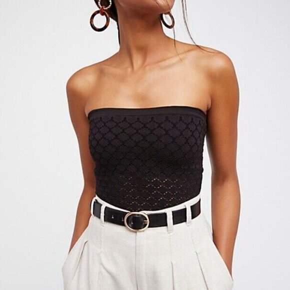 NWOT Free People Intimately Honey Grey Textured Tube Top - Picture 4 of 5